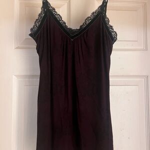 Express Deep Purple Lace Trim Chemise